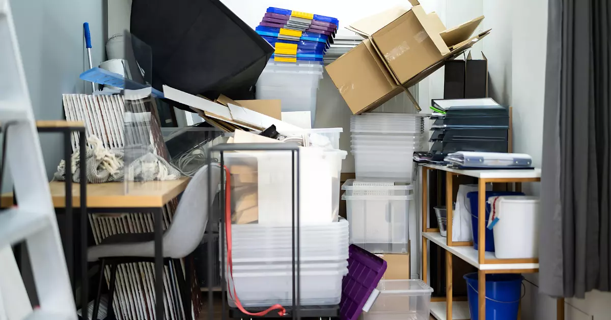 A room full of boxes and boxes